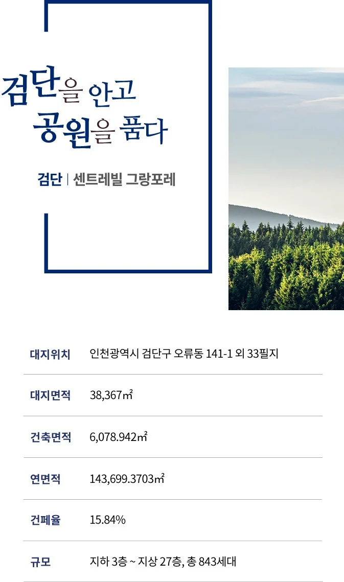 검단 동부센트레빌 그랑포레 사업개요와 사업지 정보